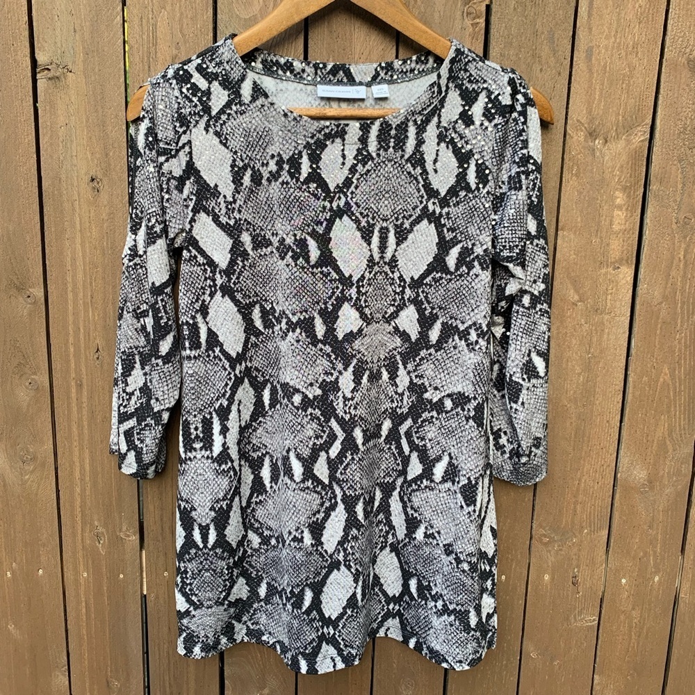 Susan Graver | Python Printed Blouse Size XXS